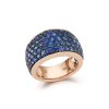 Hot Walters Faith Lytton 18K Gold All Pave Blue Sapphire Bombe Ring