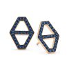 Best Walters Faith Keynes 18K Medium Signature Hexagon Sapphire Stud Earrings