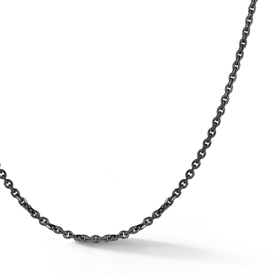 Clearance Walters Faith 18K Black Gold Diamond Cut Cable Chain