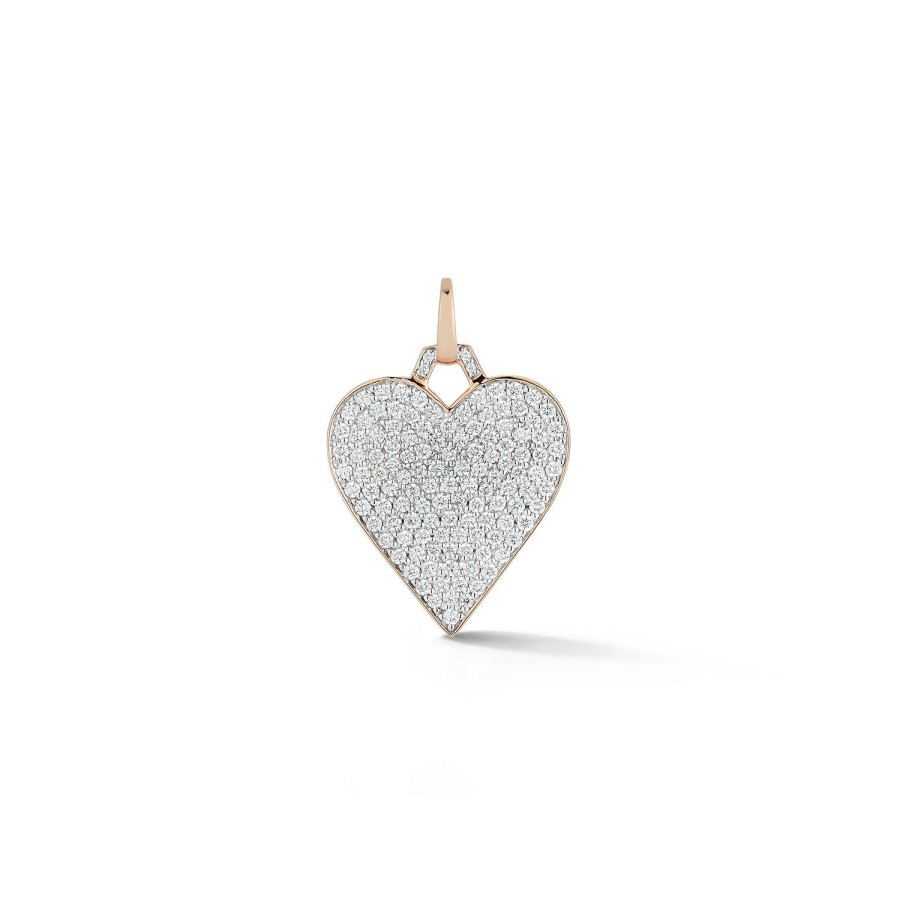 Best Walters Faith Dora 18K Gold All Diamond Heart Charm