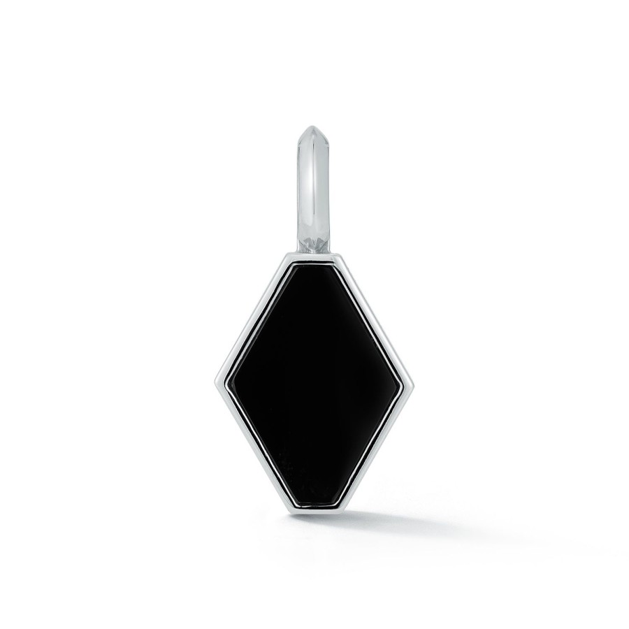 New Walters Faith Dora Sterling Silver And Black Spinel Origami Pendant