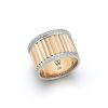 New Walters Faith Clive 18K Two Tone Diamond Fluted Band Ring