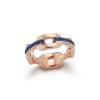 Wholesale Walters Faith Saxon 18K Gold And Blue Sapphire Bar Flat Chain Link Ring