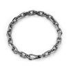 Wholesale Walters Faith Saxon Sterling Silver, Black Rhodium Cable Chain Link Bracelet With Spring Clasp