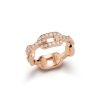 New Walters Faith Saxon 18K All Diamond Flat Chain Link Ring