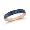 New Walters Faith Lytton 18K Gold And All Pave Blue Sapphire Bombe Bracelet