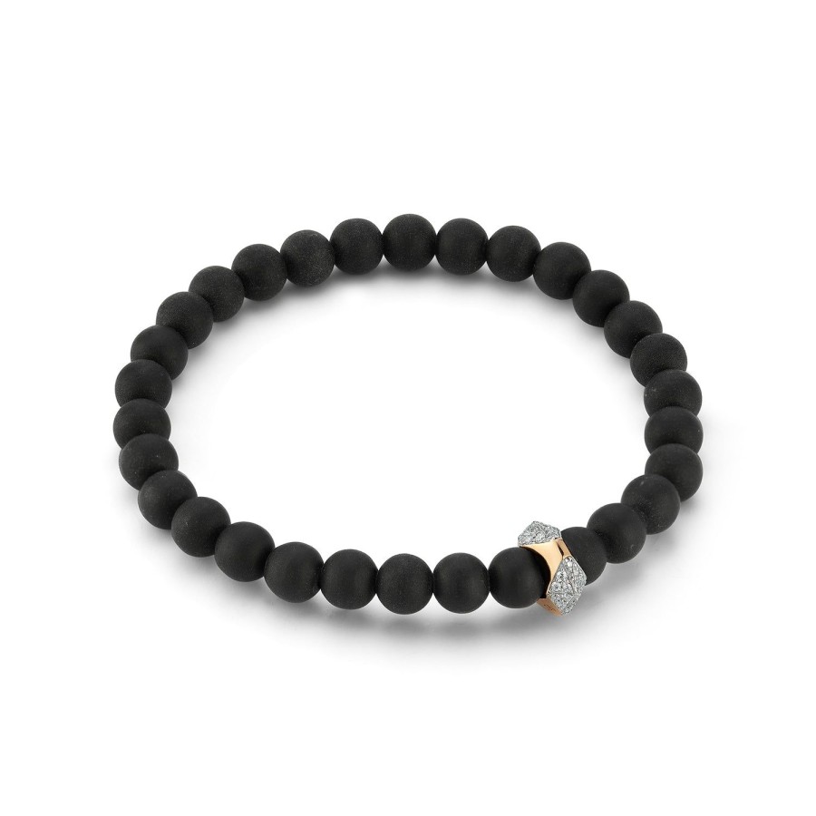 Best Walters Faith Sydney 18K Rose Gold, White Diamond And Onyx Origami Beaded Bracelet