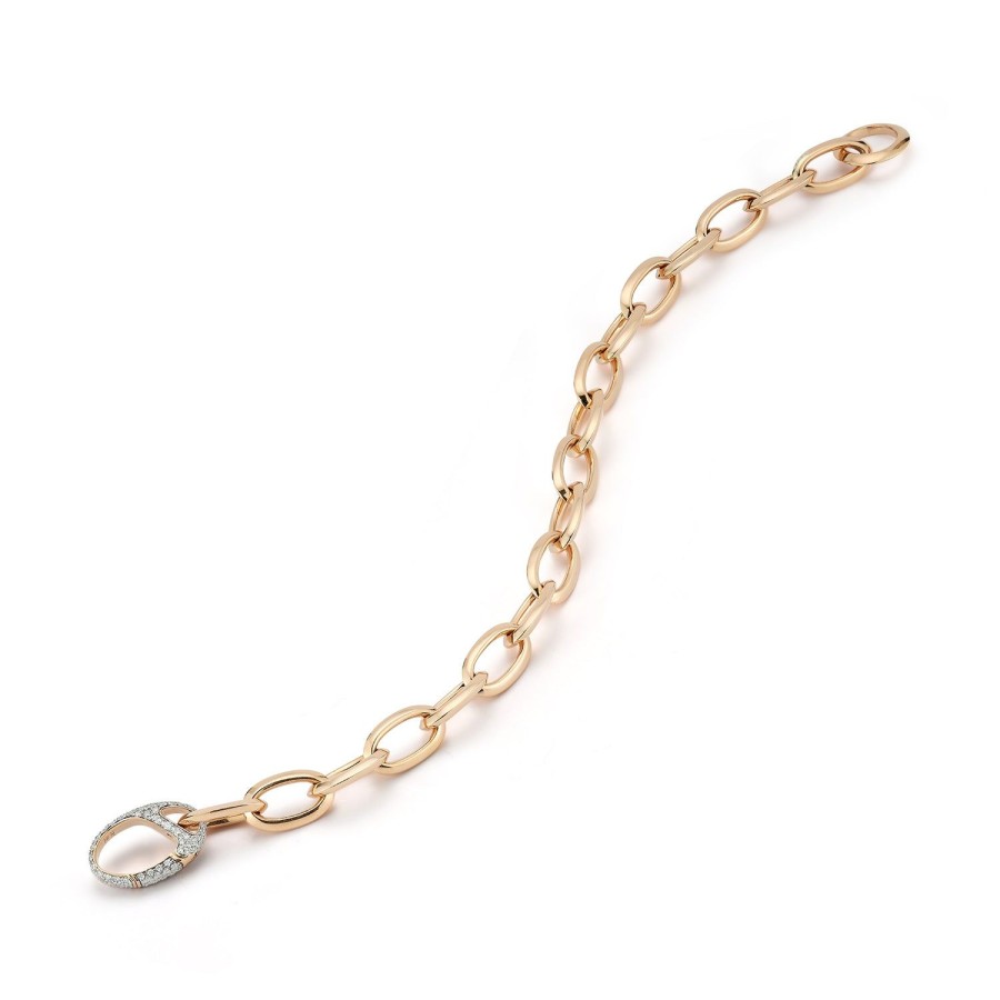 Online Walters Faith Garnett 18K Gold Chain Link Bracelet With Diamond Oval Clasp