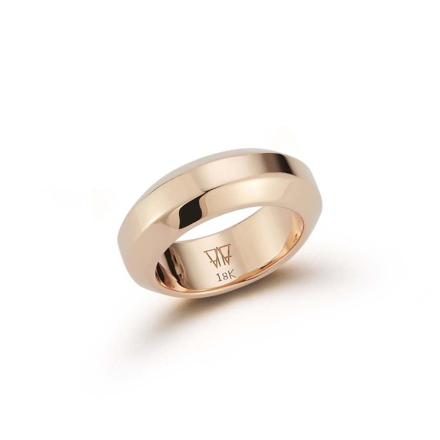 New Walters Faith Grant 18K Rose Gold Angled Band Ring