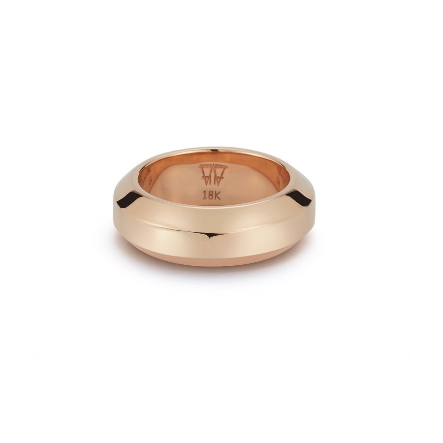 New Walters Faith Grant 18K Rose Gold Angled Band Ring