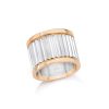 Online Walters Faith Clive Two Tone 15Mm Fluted Band Ring