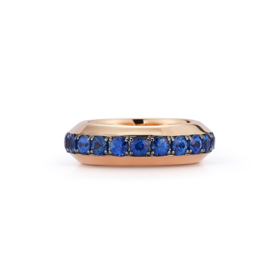 Hot Walters Faith Grant 18K Gold And Blue Sapphire Angled Band Ring