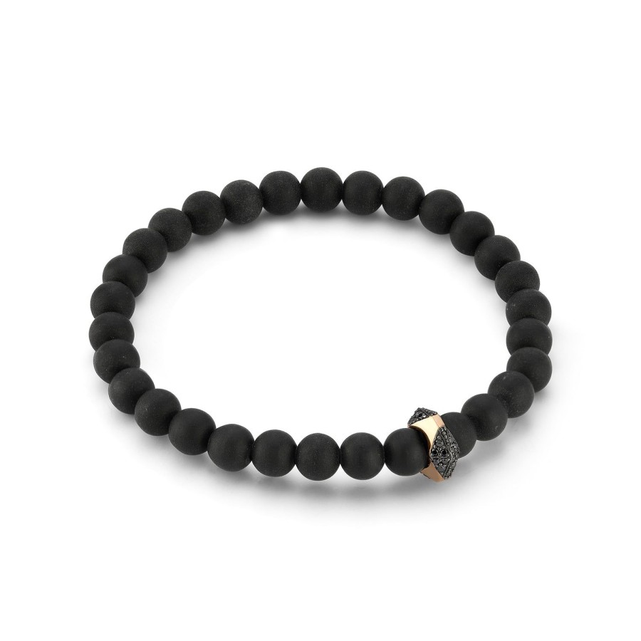 Best Walters Faith Sydney 18K Rose Gold, Black Diamond And Onyx Origami Beaded Bracelet