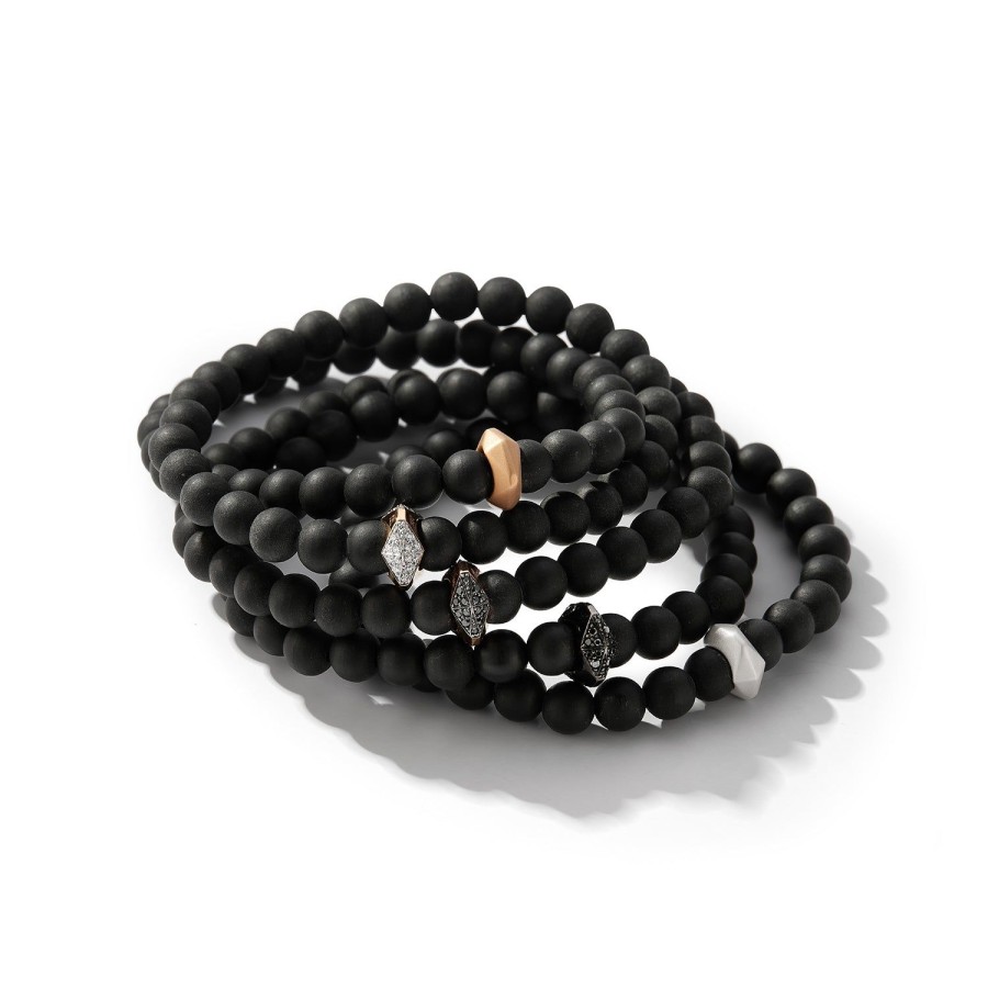 Best Walters Faith Sydney 18K Rose Gold, Black Diamond And Onyx Origami Beaded Bracelet