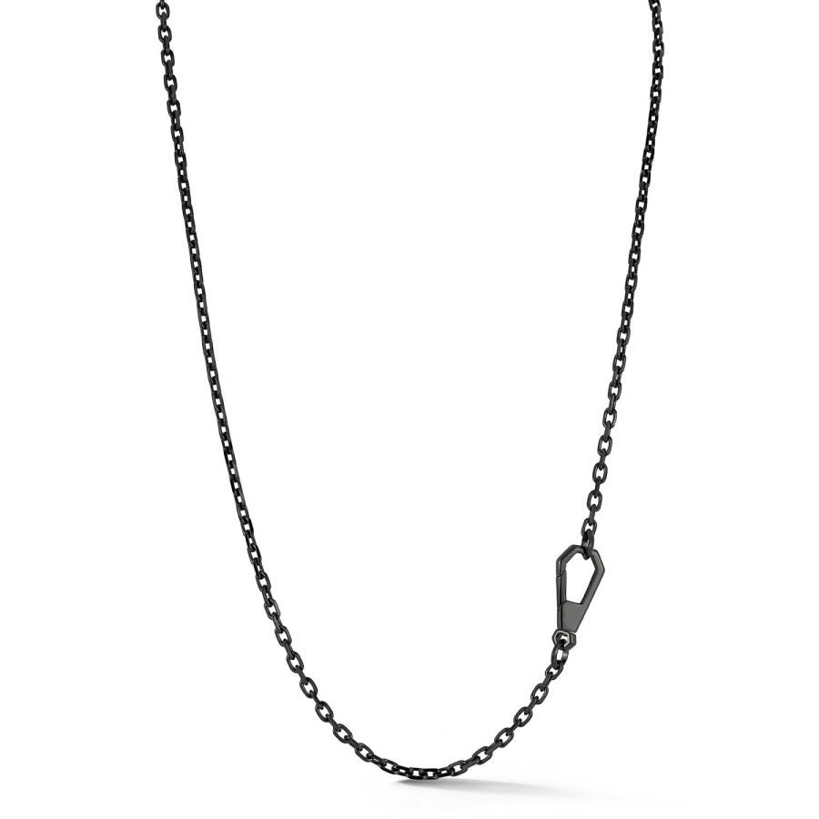 Best Walters Faith Carrington Black Sterling Silver Cable Chain Necklace