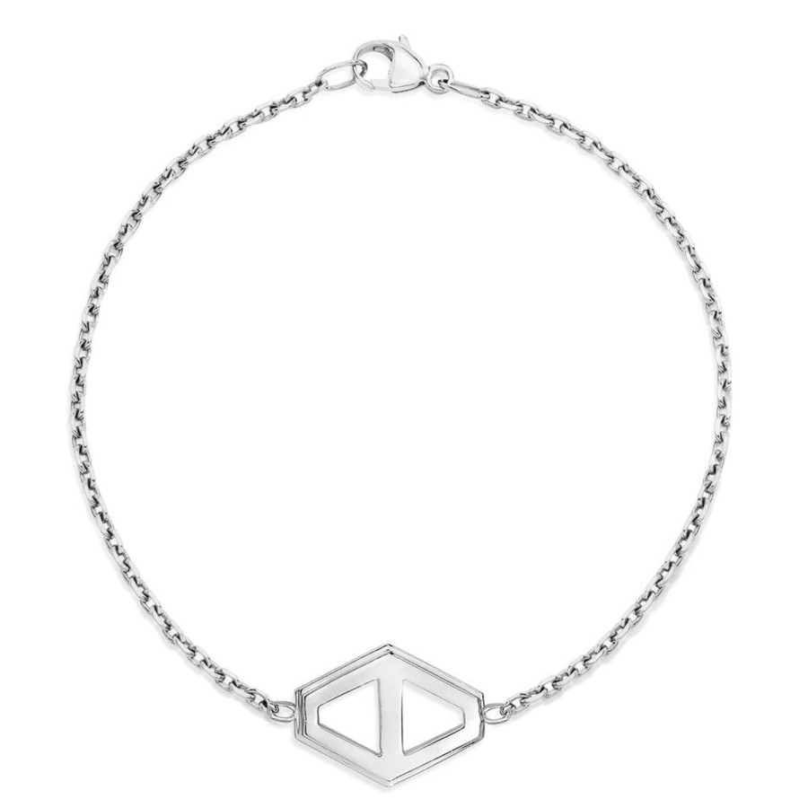 Clearance Walters Faith Keynes Sterling Silver Medium Signature Hexagon Bracelet