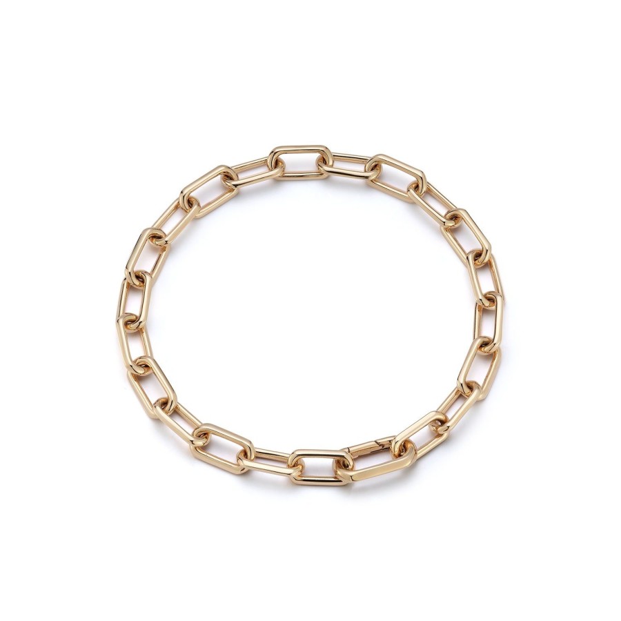 Hot Walters Faith Saxon 18K Gold Chain Link Bracelet With Elongated Clasp