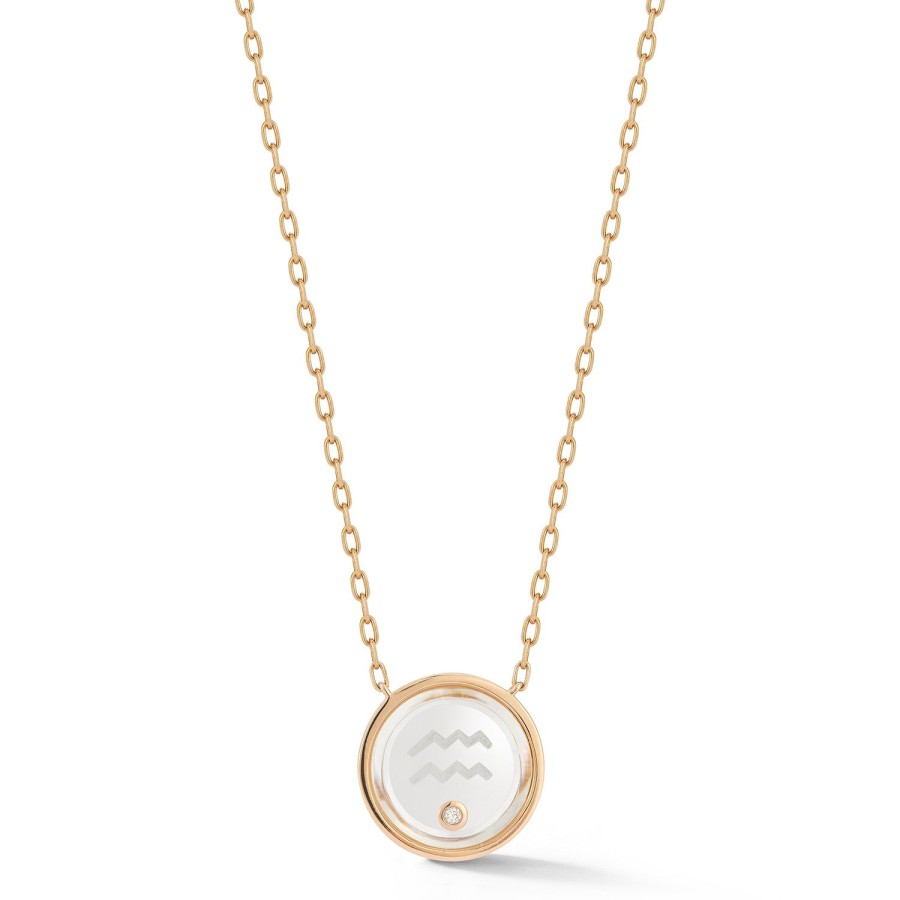 Best Walters Faith Bell 18K Gold, Diamond & Rock Crystal Zodiac Necklace