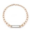 New Walters Faith Morrell 18K Rose Gold Graduating Chain Necklace With Elongated Diamond Link