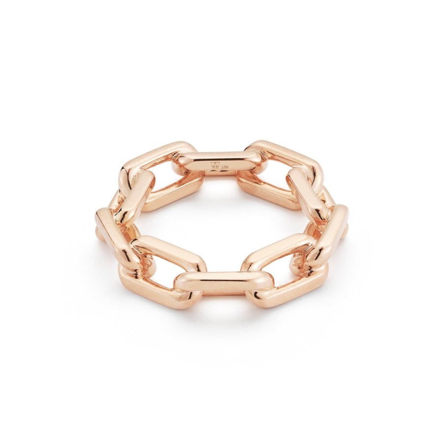 New Walters Faith Saxon 18K Gold Large Chain Link Ring