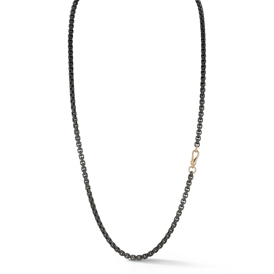 Wholesale Walters Faith Garnett Sterling Silver Chain Link Necklace With 18K Rose Gold Clasp